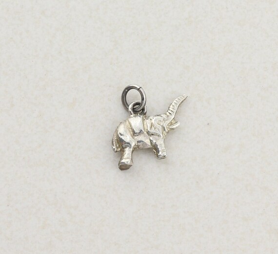 Sterling Silver Elephant Pendant Charm - image 3