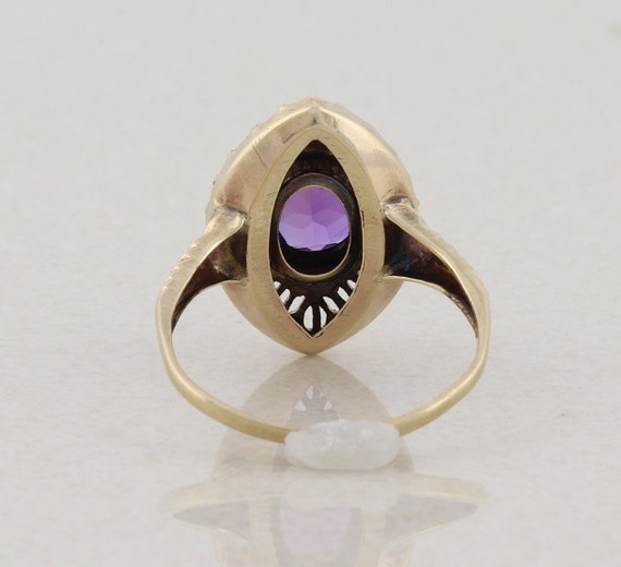 10k Yellow Gold Lab Created Purple Sapphire Ring … - image 7