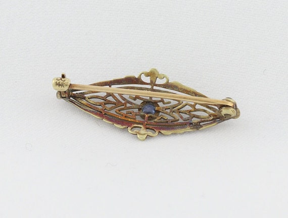 14k White Gold & Yellow Gold Antique Victorian Na… - image 3
