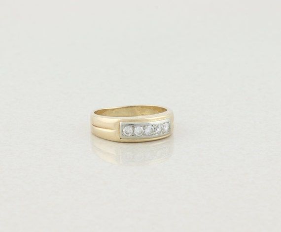14k Yellow Gold & White Gold .15 tcw Diamond Ring… - image 5