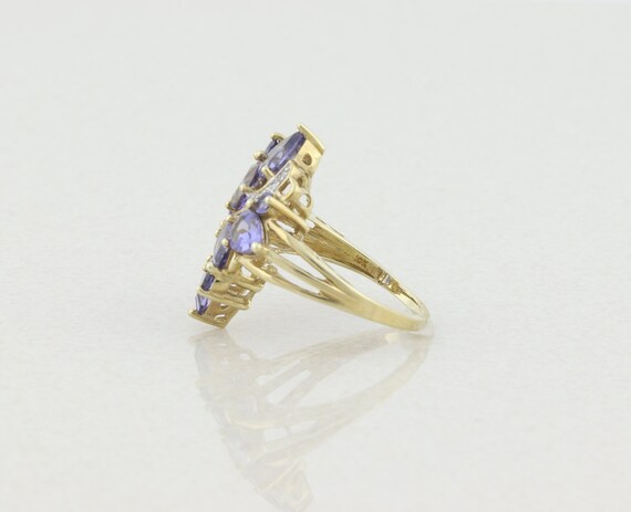 10k Yellow Gold Natural Purple Tanzanite and Diam… - image 6