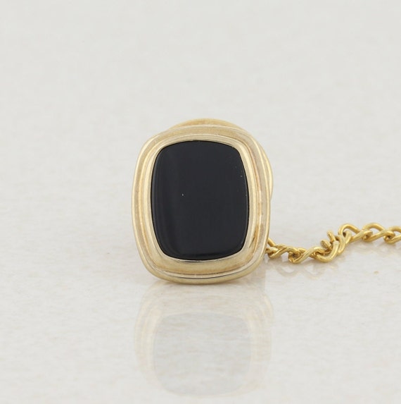 Mens 10k Yellow Gold Tie Tack Pin Lapel Pin