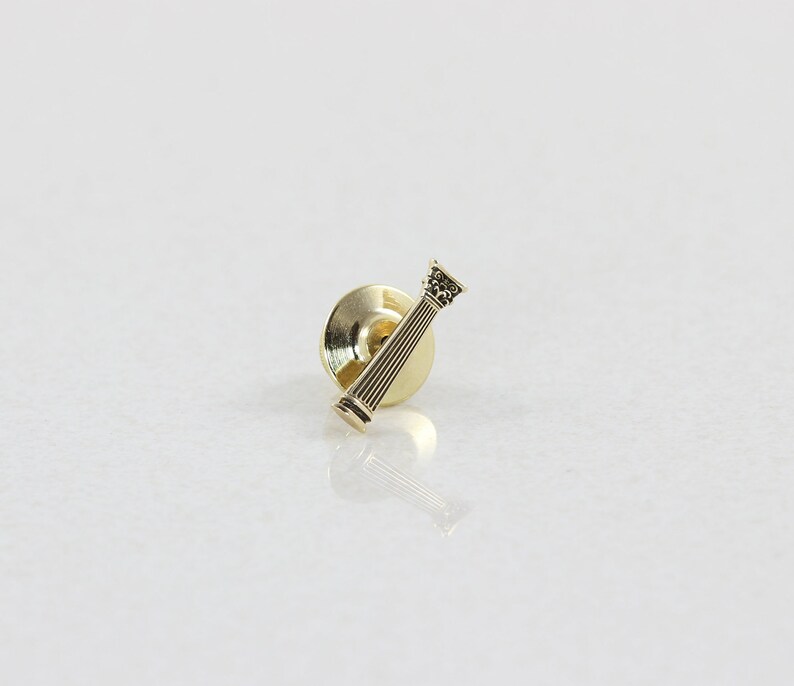 10k Yellow Gold Roman Column Tie Lapel Pin