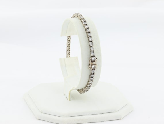 Sterling Silver Cubic Zirconia Tennis Bracelet 7 … - image 5