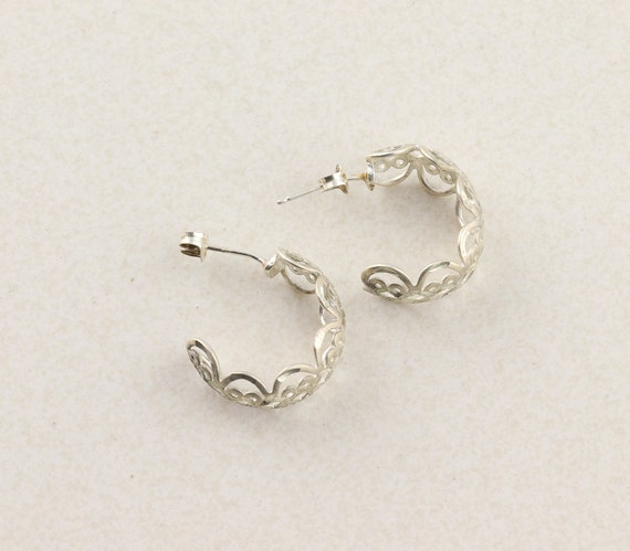 Sterling Silver Hoop Earrings - image 8