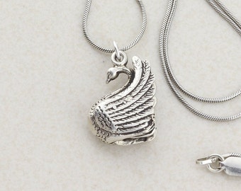 Sterling Silver Bird Swan Necklace 20 inch chain