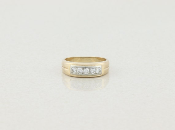 14k Yellow Gold & White Gold .15 tcw Diamond Ring… - image 6