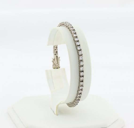 Sterling Silver Cubic Zirconia Tennis Bracelet 7 … - image 1