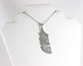 Sterling Silver Large Modernist Pendant