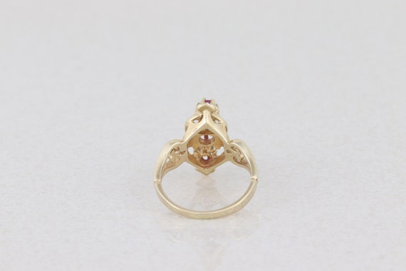 10k Yellow Gold Natural Red Ruby Ring Size 6 - image 8