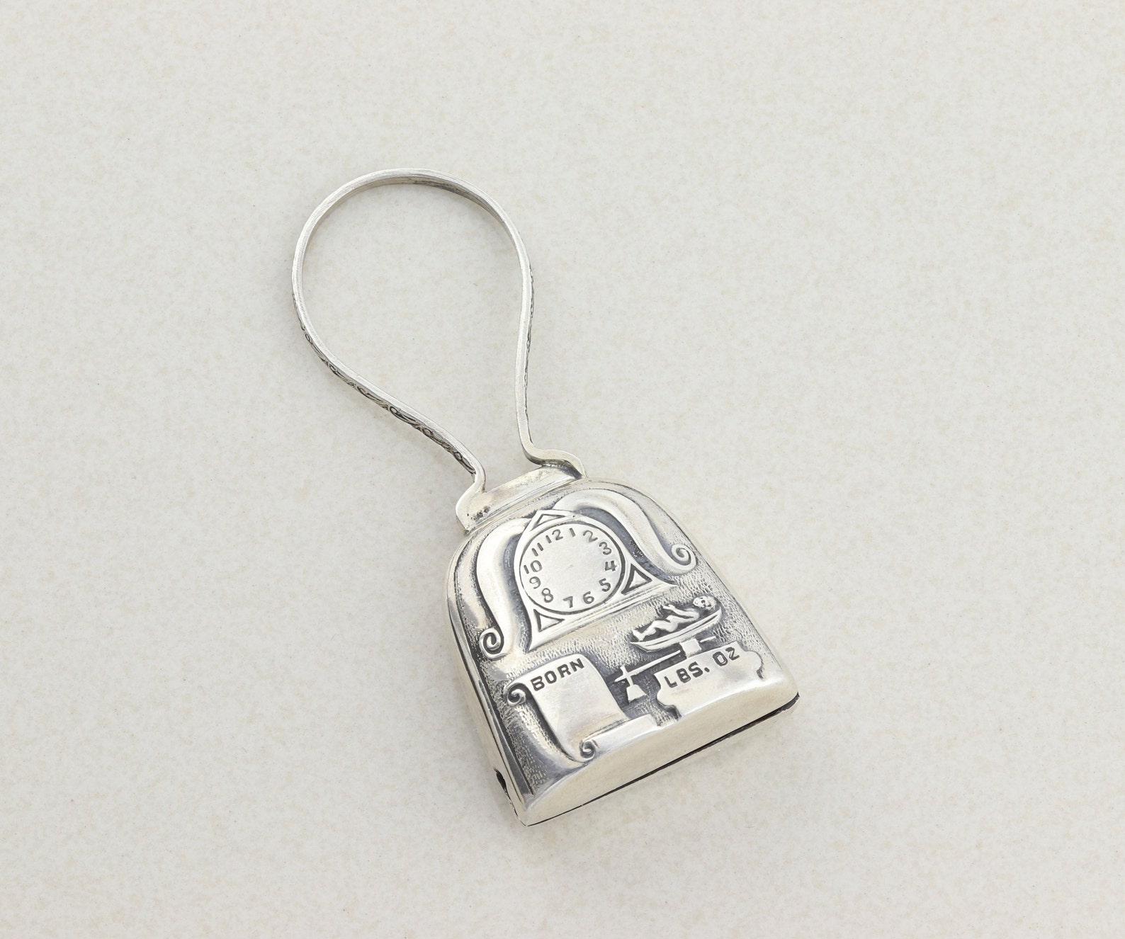 Sterling Silver Baby Rattle Engravable Customizable Baby Etsy UK