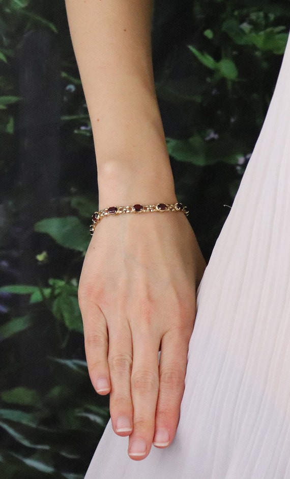 beautiful natural wire wrap garnet bracelet 4mm 7" 18cm 5cts solid 14k gold beautiful natural wire wrap garnet bracelet 4mm 7" 18cm 5cts solid 14k gold
