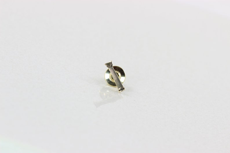 10k Yellow Gold Roman Column Tie Lapel Pin