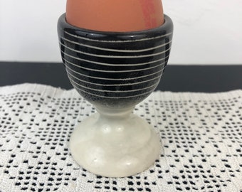 Black And White Handpainted Egg cup