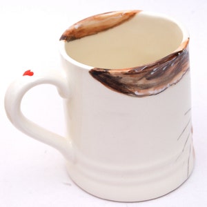 hare mug, hand painted image 3