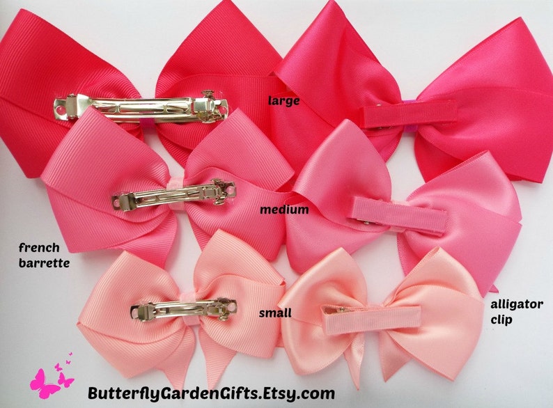 Maroon satin or grosgrain tail down boutique hair bow clip