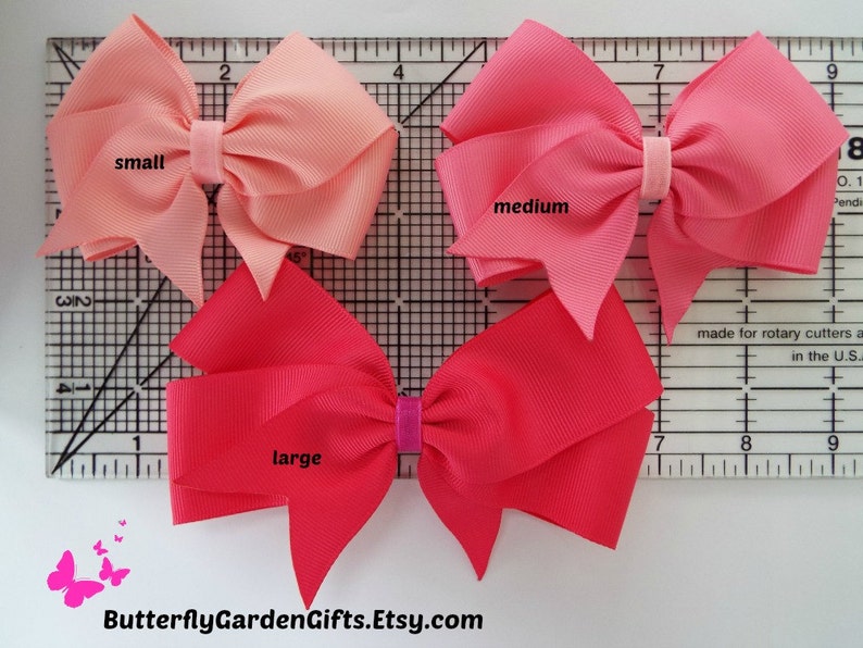 Maroon satin or grosgrain tail down boutique hair bow clip