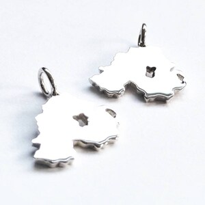 Northern Ireland Map Pendant Necklace in Sterling Silver