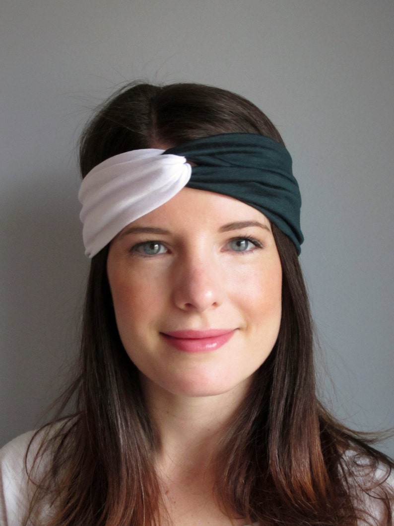 New York Headband Green and White Headband Sports Etsy