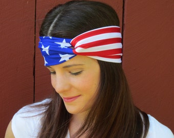 Fourth of July Headband, Patriotic Headband, American Flag Headband, Olympic Games Headband, Stars and Stripes Headband, USA Headband
