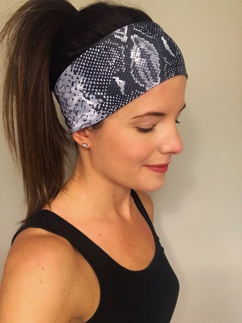 Snake Headband Faux Snake Stretch Headband Wide Snake Look Etsy