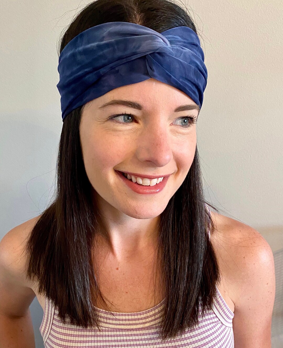 Tie Dye Headbands Blue Tie Dye Headband Grey Tie Dye Etsy