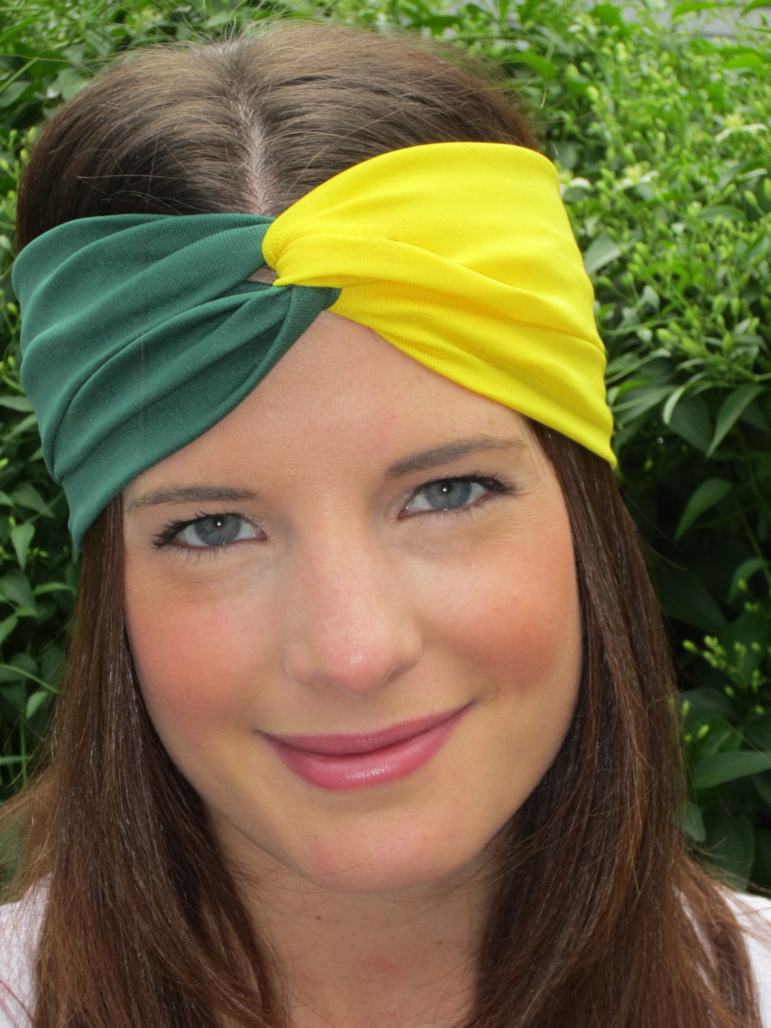 Green Bay Headband Green and Yellow Headband Oakland Etsy