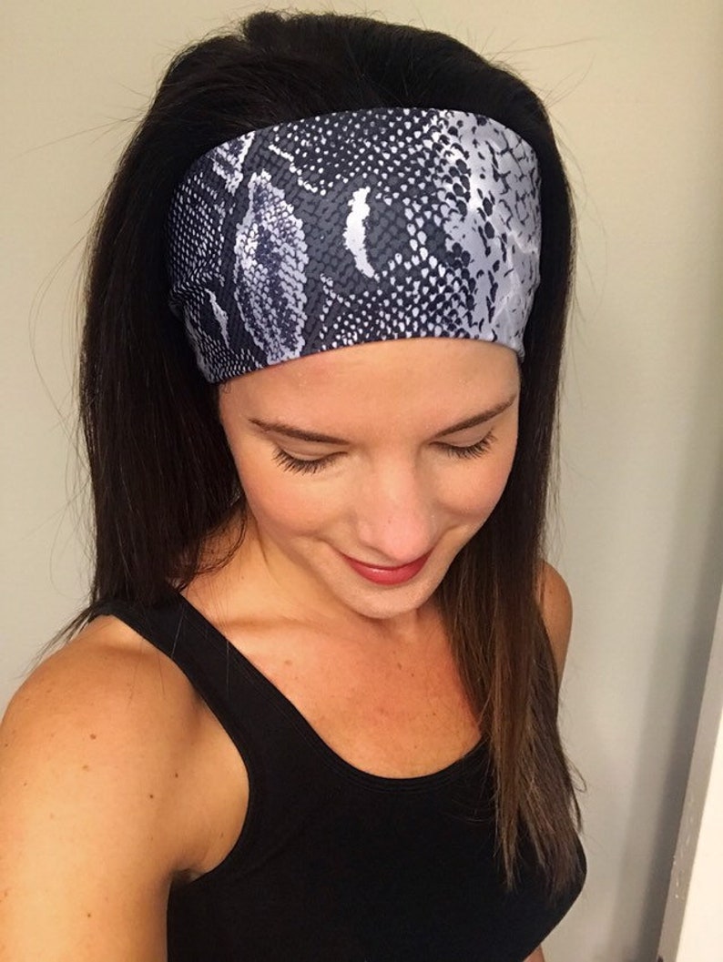 Snake Headband Faux Snake Stretch Headband Wide Snake Look Etsy