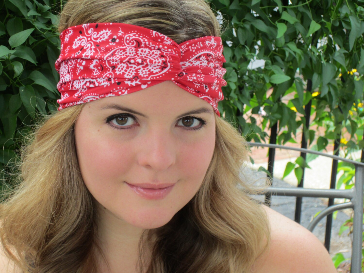 Red Bandana Red Bandana Headband Black Bandana Bandana Etsy