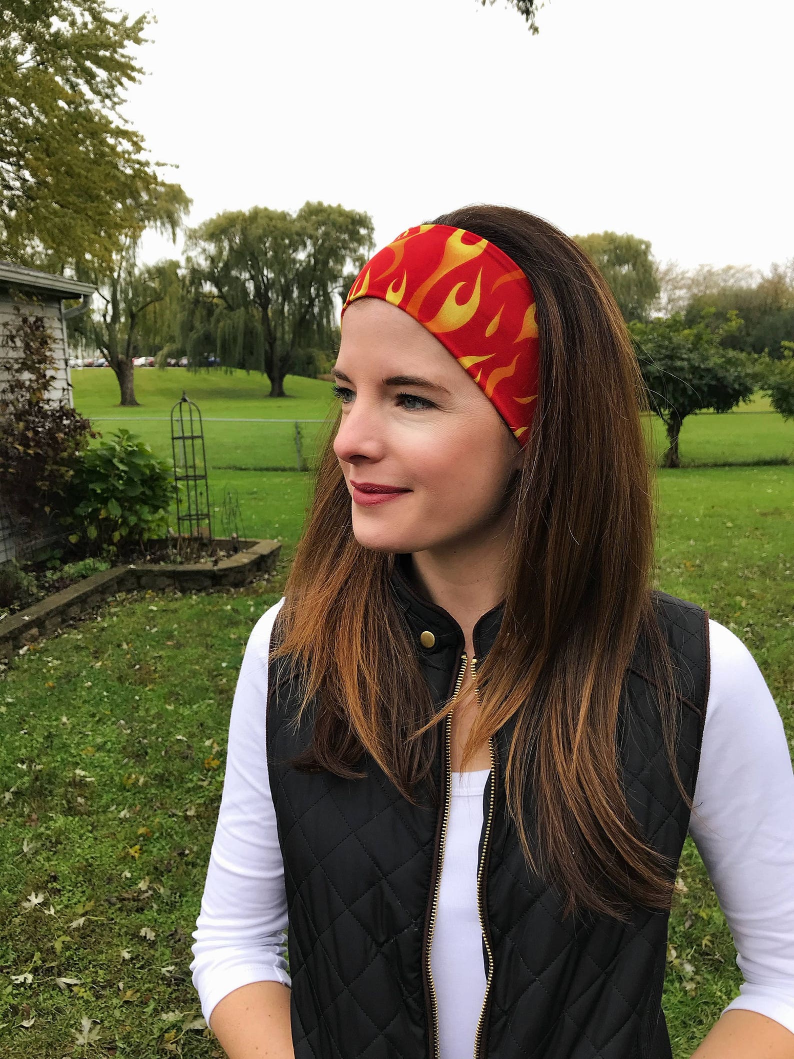 Flame Headbands Black With Flames Red With Flames Swag - Etsy