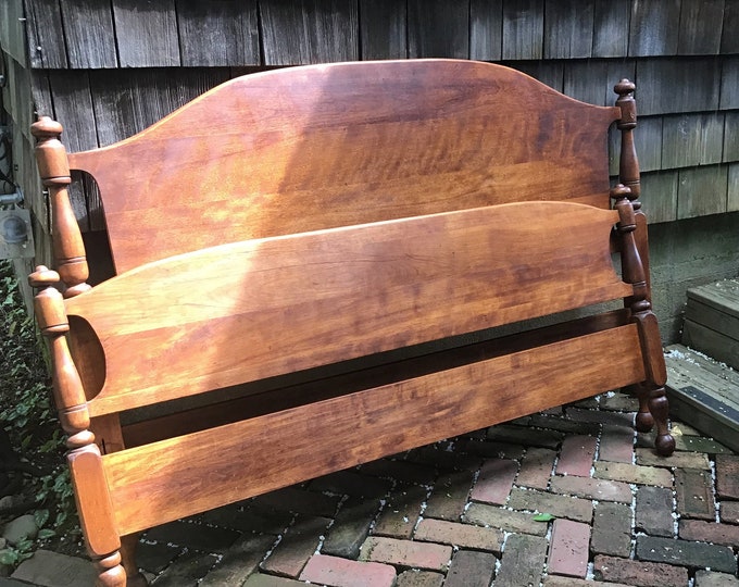 Antique Maple Bed Full Bed Frame Wooden Bed Farmhouse Style Etsy