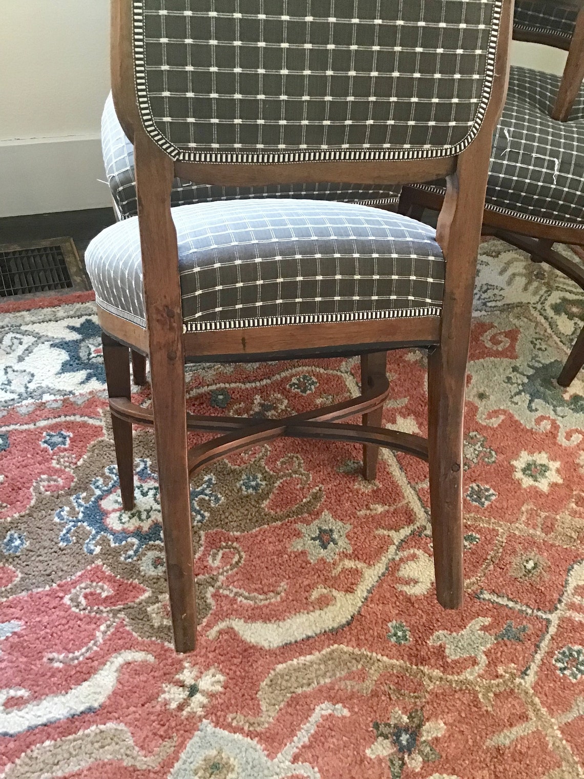 French Provincial Dining Chairs Set of 4 Country French Upholstered