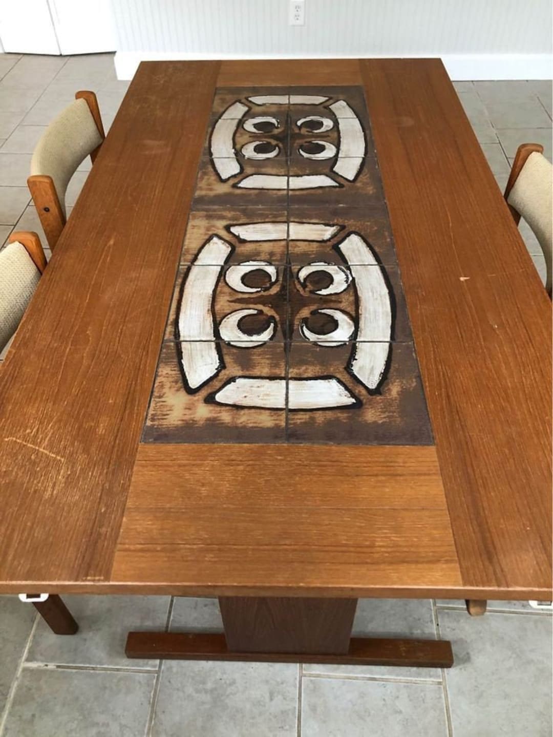 Denmark teak テーブル Gangso Mobler Danish Teak Table Top, Mid Century Dining