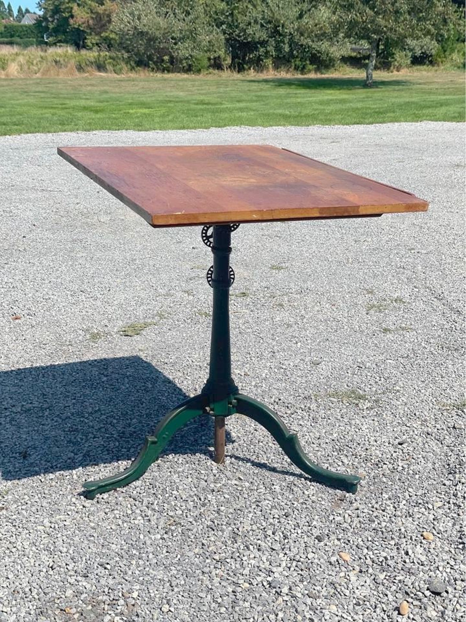 Antique Drafting Table Cast Iron Drafting Table Adjustable Etsy