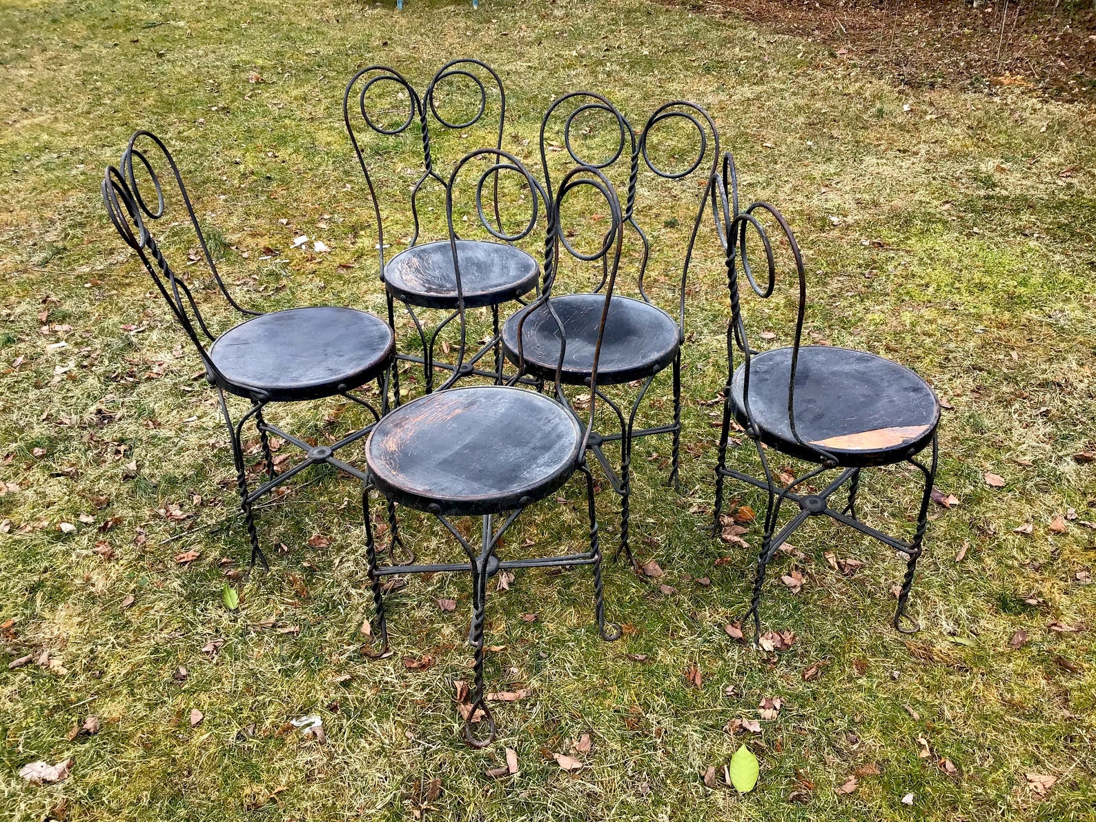 Wire Bistro Chairs Ice Cream parlor Chairs Twisted Wire Etsy
