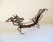 Dragon Mid Century Brutalist Style Folk Art Sculpture