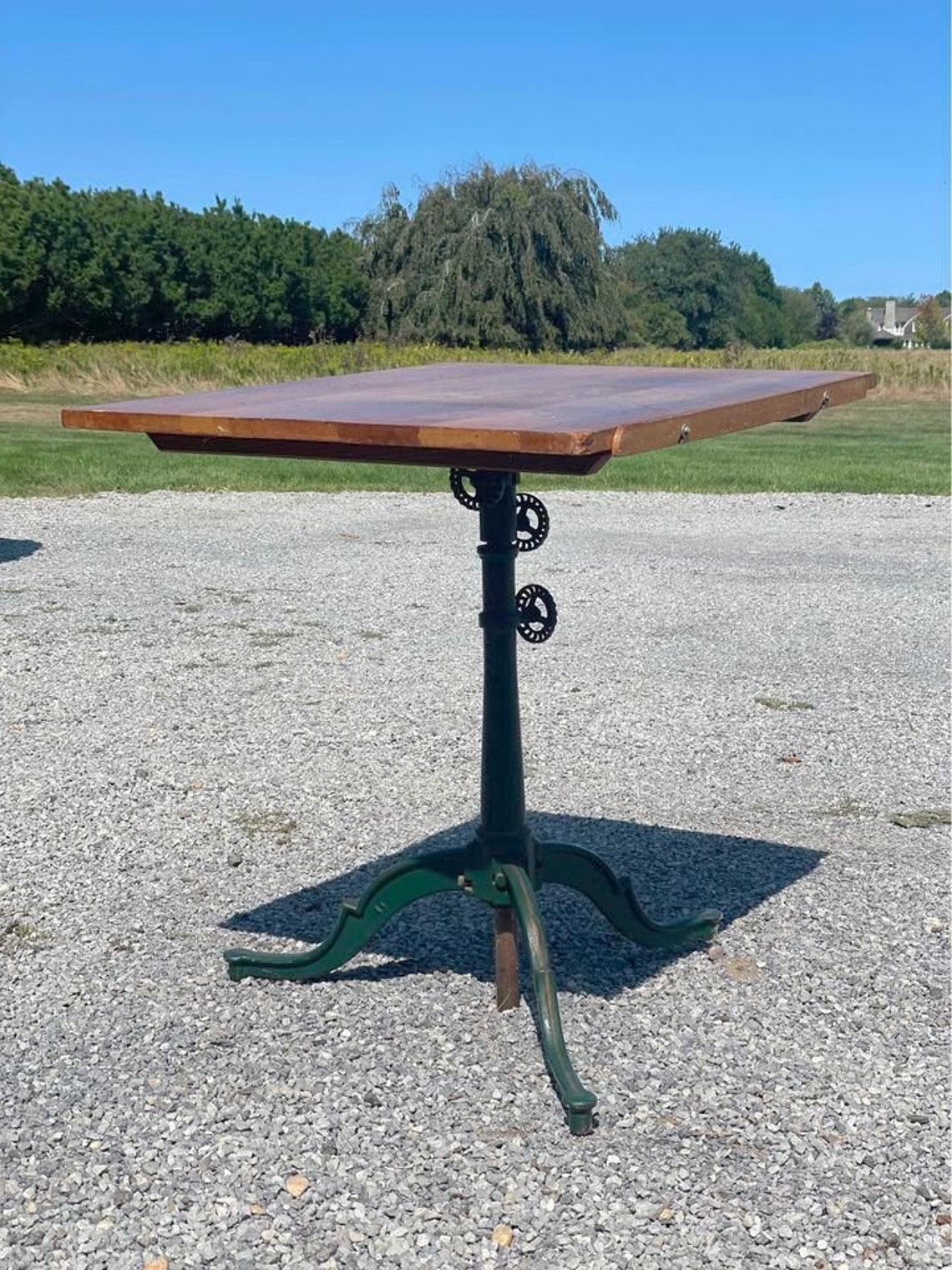 Drafting Table Cast Iron Antique Drafting Adjustable Brooklyn Etsy