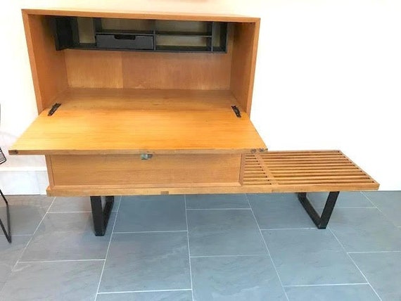 Herman Miller Desk George Nelson Bench 1950s Etsy