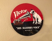 LARGE RCA Victor Nipper Embossed Diecut Sign 14 Inch USA Made Ande Rooney