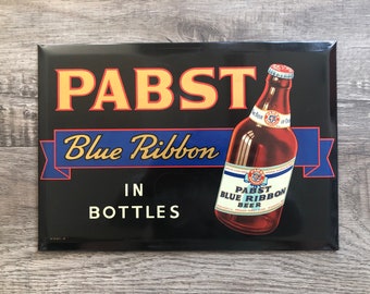 C1940s PBR REWERIANA Near Mint Condition!!! Scarce Pabst Blue Ribbon Beer TOC Tin Over Cardboard Sign