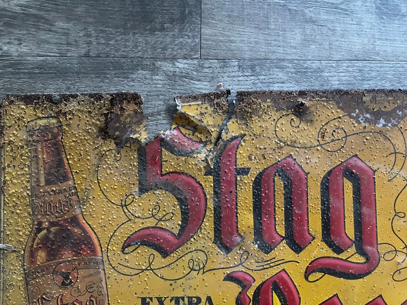 SCARCE 1950s BREWERIANA: Vintage Stag Beer Metal Sign WOW - Etsy