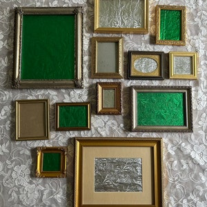 Gallery wall set gold silver tone wood frames resin frames faux wood frames zdjęcie 1