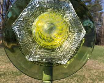 art de jardin en verre, fleurs en verre à cycle élevé, art de jardin de fleur de verre cru, cadeau d’anniversaire, cadeau de jour de mère, fleurs de printemps