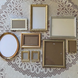 Gallery wall set gold silver tone wood frames resin frames faux wood frames imagem 8