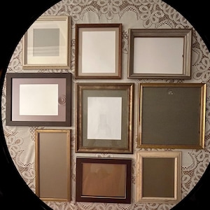 Gallery wall frames 9 piece set 8x10 and larger sized frame  wall gallery