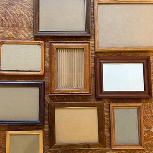 Gallery wall set mixed wood frames up to 8x10” light dark medium and natural finishes