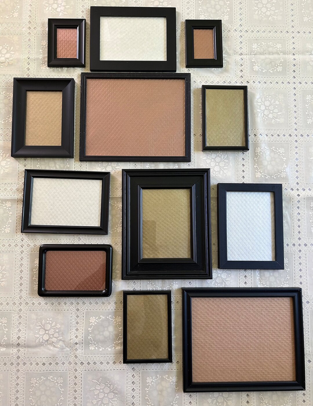 Gallery Wall Set Black Wood Frames Resin Frames Faux Wood Frames Metal