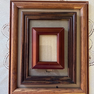 Set mit 20x25cm gemischten Holzrahmen hell dunkel mittel und natur lackiert