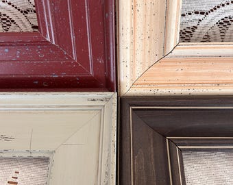 8x10 Wood Picture Frame, Distressed Farmhouse Decor