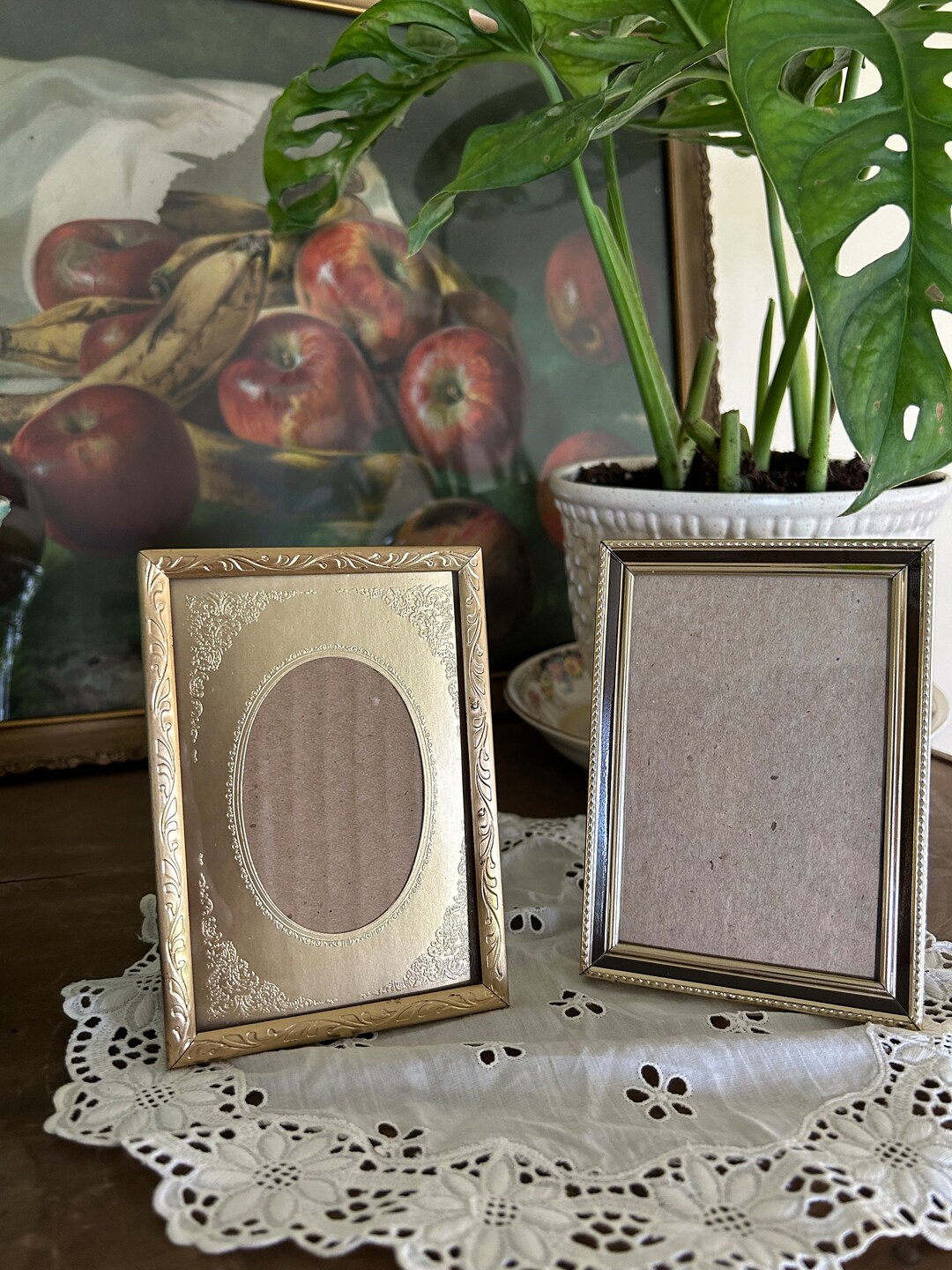 Vintage Metal Frames 3 1/2 X 5 Tabletop Wall Hanging Gallery Wall Etsy